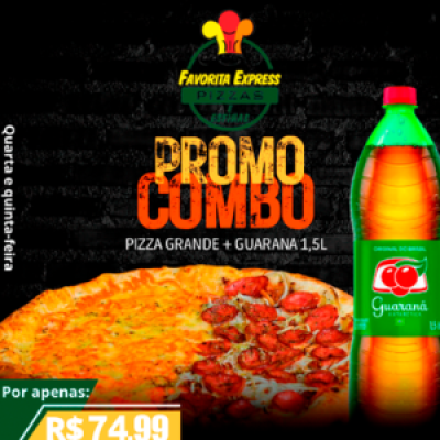 1 PIZZA GRANDE + GUARANÁ ANTARTICA 1.5L